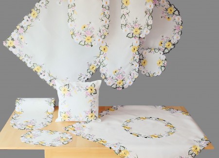 Tischserie Blume Tischdecken bestickt 10 Formate Mitteldecken Frühling Nr. 4835