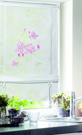 Bändchenrollo 120/60 cm H/B bunt Gardinen Faltengardine Raffvorhänge Raffrollos