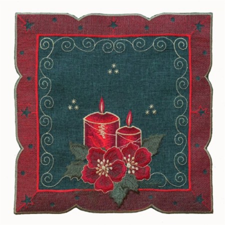 Weihnachtstischdecken Kerzen Grün Rot Weihnachten Advent Tischtuch Tischserie