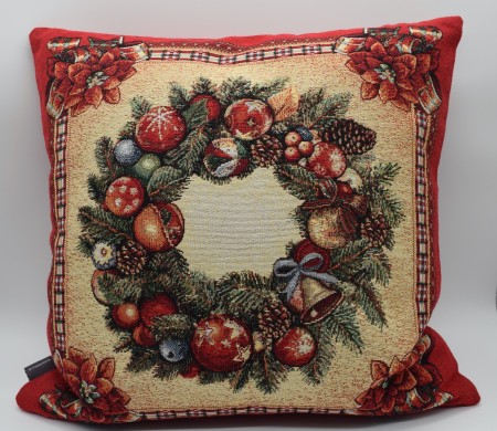 Weihnachtskissenhülle Advents Kissenbezüge 45*45 cm Fidelity Rot beige