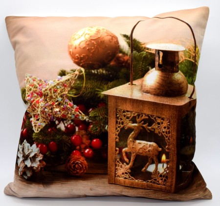 Weihnachtskissenhülle Advents Kissenbezüge 40*40 cm Laterne