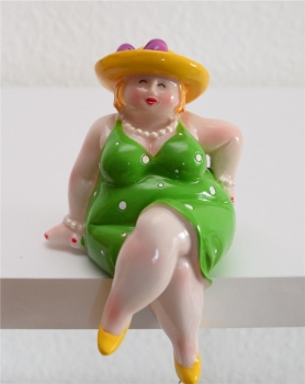 Inware Kantenhocker Dame 14 cm Dicke Frauen Rubensmodelle Dekofigur Karikatur