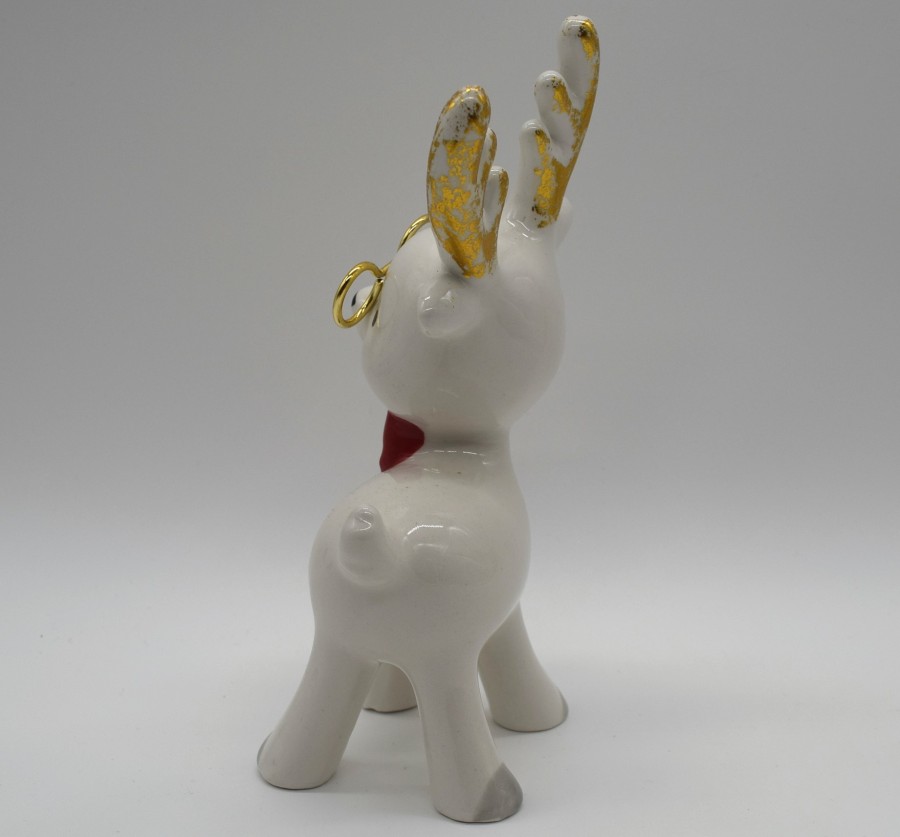 Weihnachtsrentier Sven mit Brille 18 cm Adventsdekoration, Weihnachtsdekoration