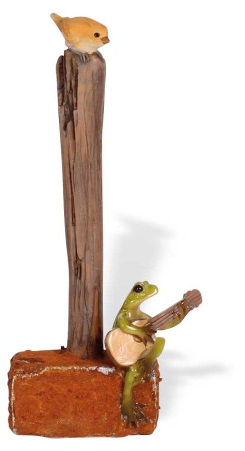 Frosch Erwin in 3 Varianten Dekofigur Dokoration Hammer Säge Heuballen