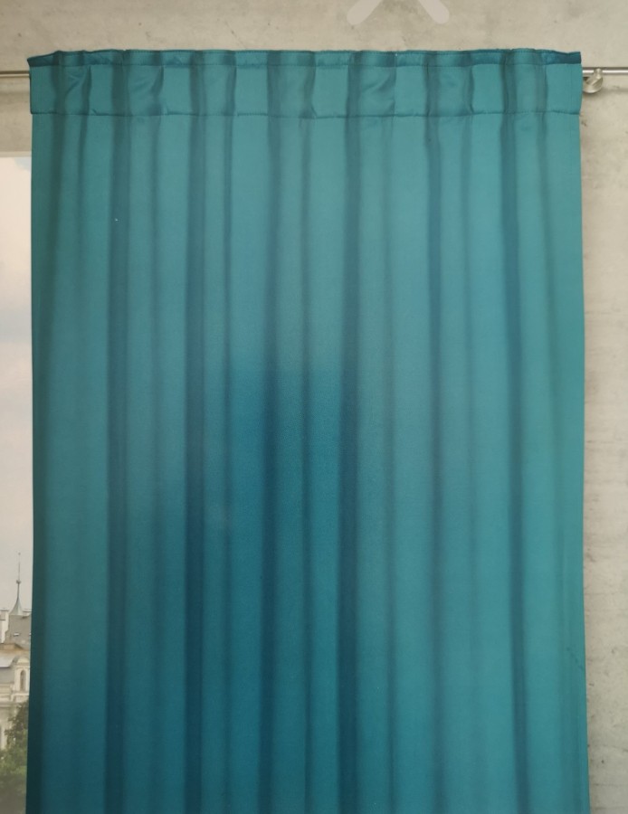 Seitenschal 140*245 cm Riccardo Petrol Vorhang Übergardinen Dekoschals mit Band