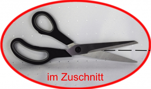 1 Lamelle 16/60 cm Kurzgardine gebogt weiß- grau Scheibengardine Bistrogardine