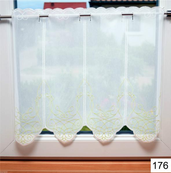 NR 176: 1 Lamelle 16/45cm B/H Kurzgardine Scheibengardinen Bistrogardine Panneau günstig bei Worami