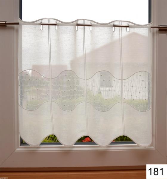 NR 181: 1 Lamelle 16/45cm B/H Kurzgardine Scheibengardinen Bistrogardine Panneau günstig bei Worami