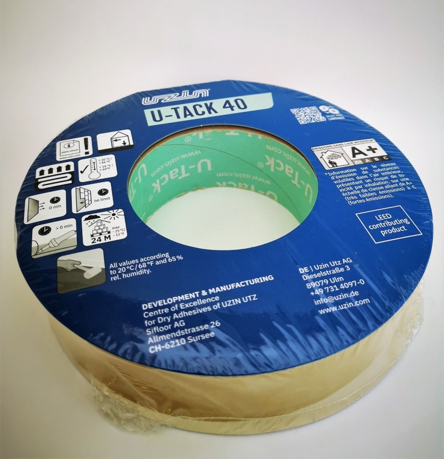 Uzin, SwitchTec, U-Tack 40 Trockenkleber Montage-Teppichklebeband