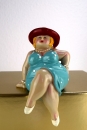 Inware Kantenhocker Dame 14 cm Dicke Frauen Rubensmodelle Dekofigur Türkis 26155