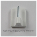 Selbstklebehaken für Vitragen, Kunststoff mit Metallstift, 4 St., ca. 17*24 mm